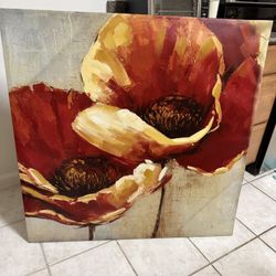 HUGE Rose Oil Art Painting Canvas Picture 