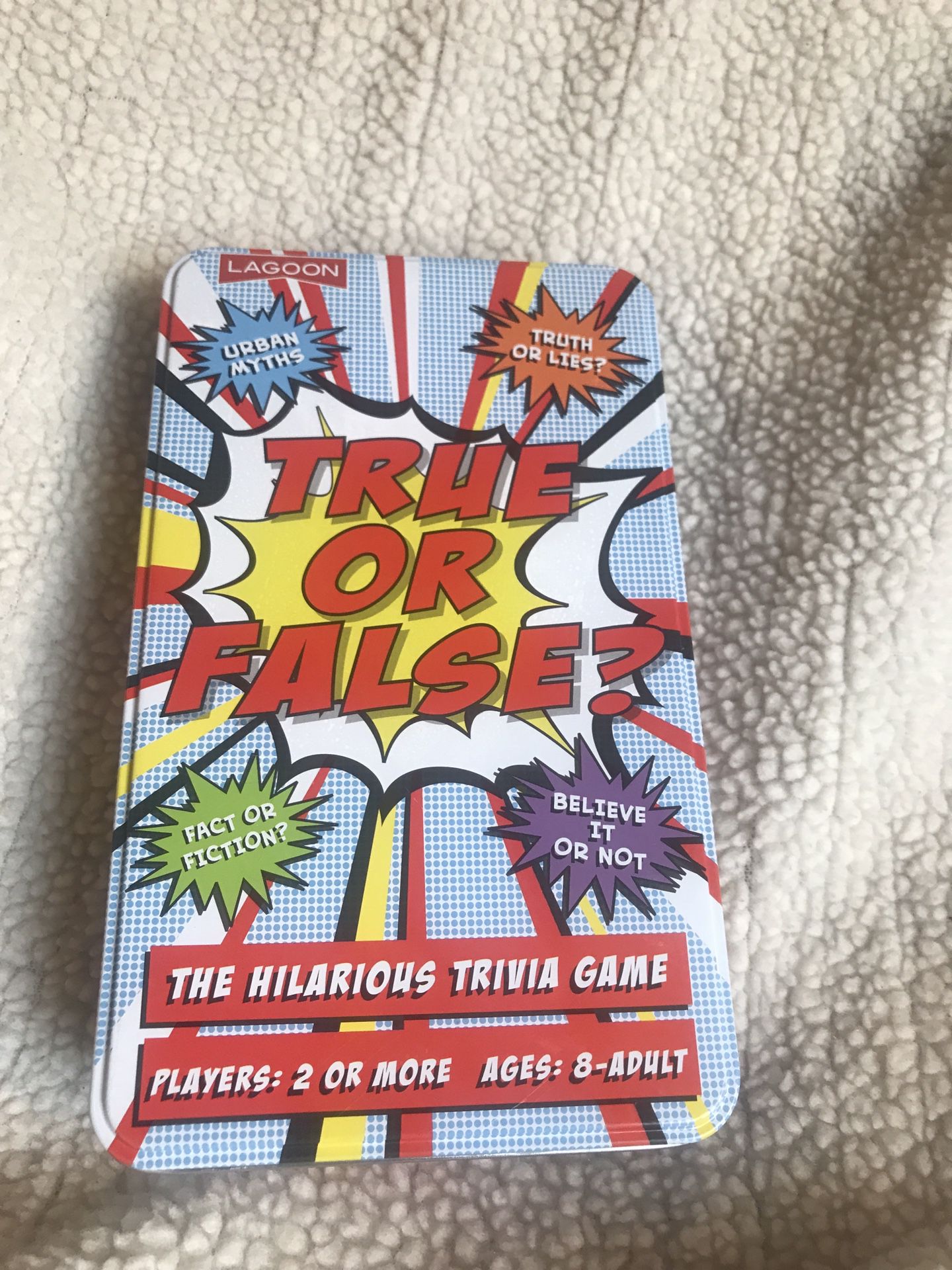 True Or False Card Trivia Game