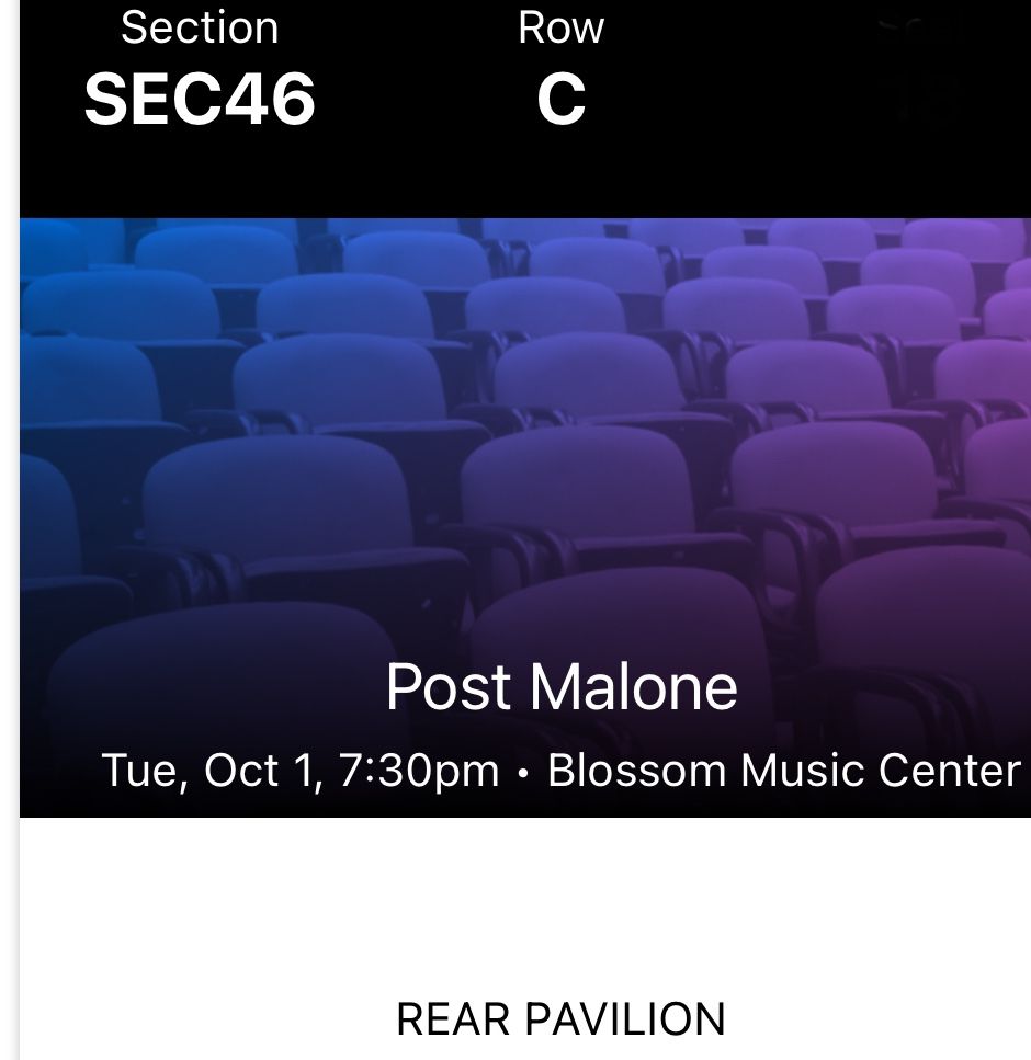 Post Malone Tickets Oct 1st.