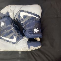 Nike HyperKO Limited Edition Boxing Shoes - Midnight Navy/White/Silver