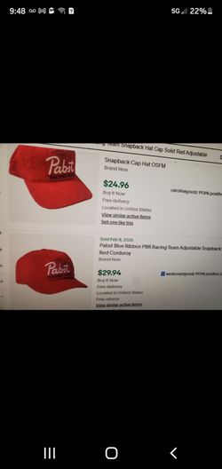 100 gorras nuevas color rojas.