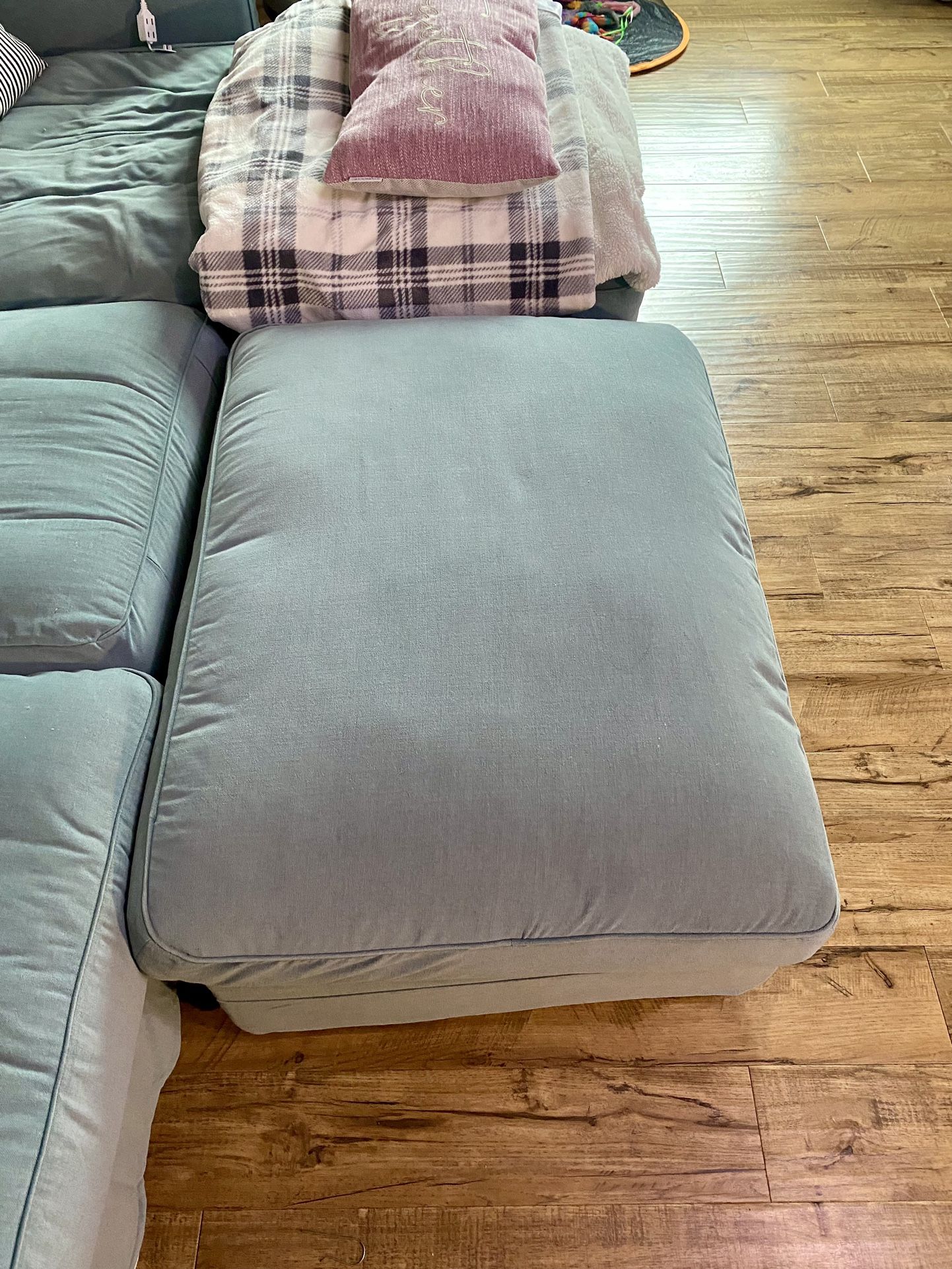 Super comfy and supportive couch. We have had it less than a year and