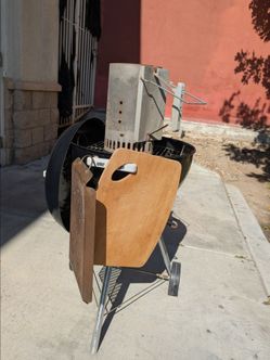 Restored 18" Weber Kettle Charcoal Grill + Custom Accessory Bundle