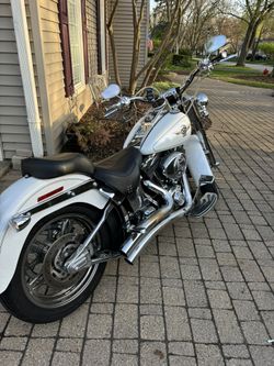 Pearl White 2007 Harley Davidson Fatboy 