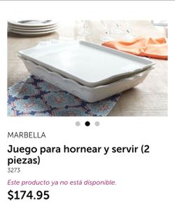 Princess house Marbella 2-Piece stoneware Baking Dish Set