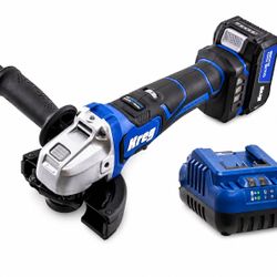 20V Cordless Angle Grinder Kit 4.5”-5” Brushless Variable Speed w/Battery Charger- NEW