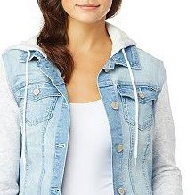 Jean Jacket w Hoodie Small