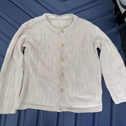 Kids Light Sweaters Long Sleeve Top Button Up Sweater Cream Size 18-24 Months girl infant cardigan toddler girl shirt  Comes from pet free smoke free 
