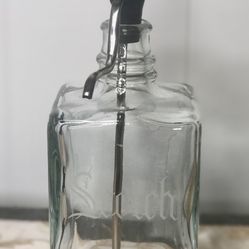 Vintage Glass Scotch Liquor Pump Decanter
