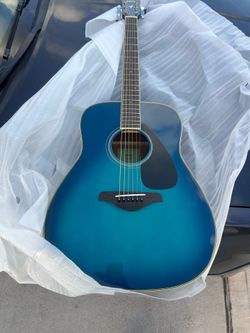 Blue Sunset Acoustic Yamaha Guitar