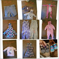 Baby girl clothes and shoes