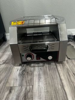 Commercial Toaster, 300 Pcs/Hr Toasters for Restaurant Bun 1900W Conveyor Toaster with Handle
