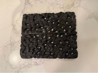 Vintage Jenn-Air Cast Iron Lava Rock Grill Plates / Bacon Meat Press set of
