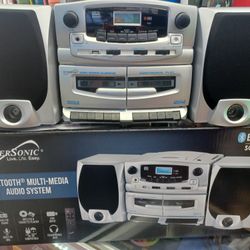Double Cassette Bluetooth USB SD Card Radio . All In 1 . Brand New
