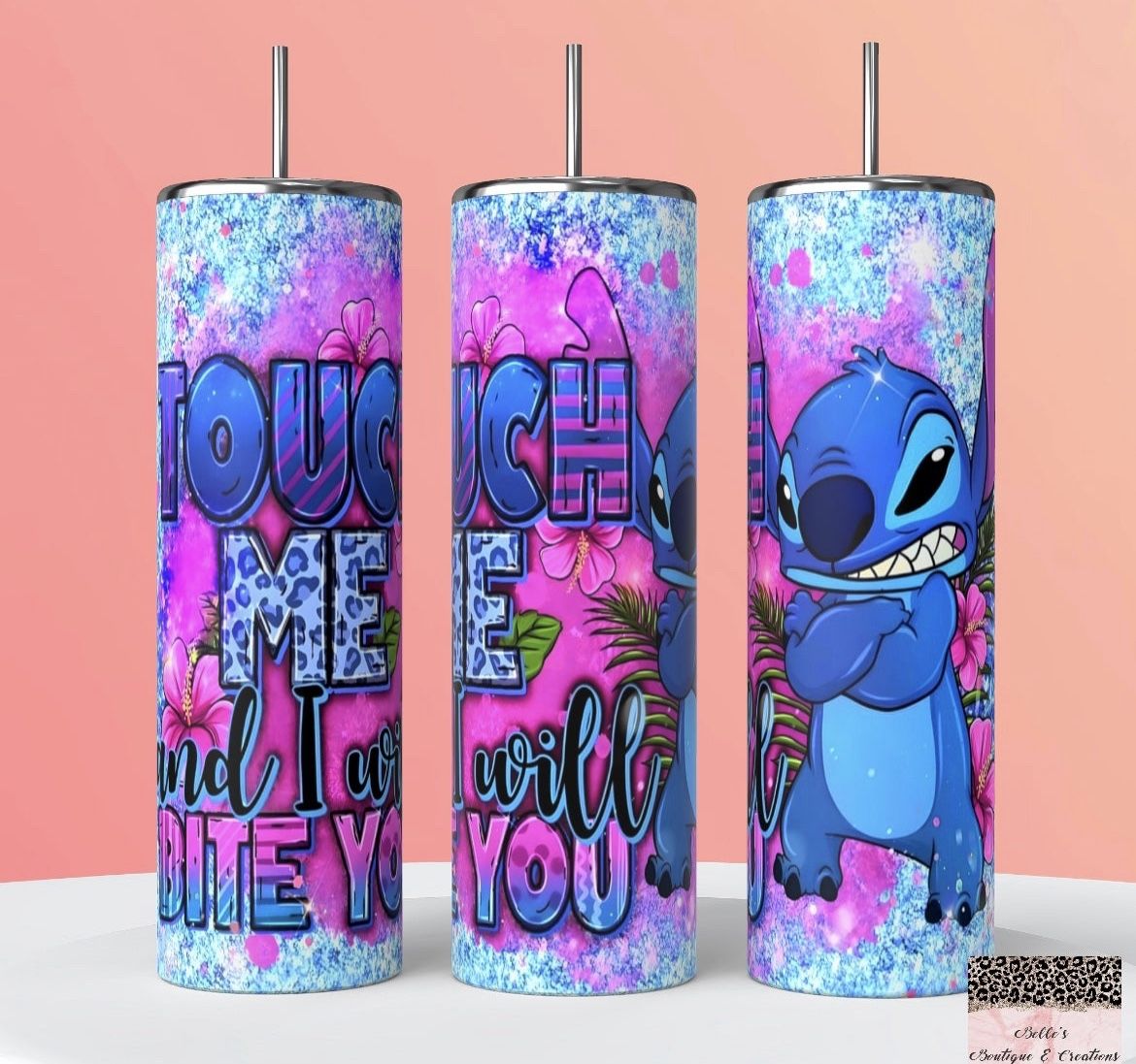 Stitch Touch Me And I will Bite You Tumbler