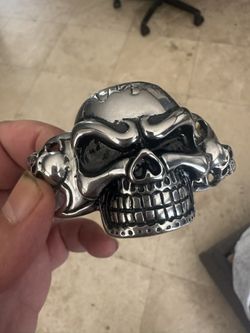 XL SIZE SKULL HEAVY COMPLEX BANGLE