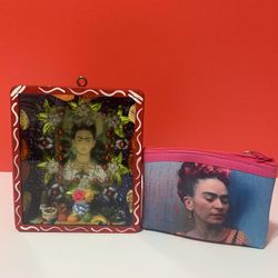 Casa Fiesta Designs Frida Kahlo Nicho Box – Marco de arte mexicano hecho a mano – Caja de madera para decoración de pared de Nicho mexicano