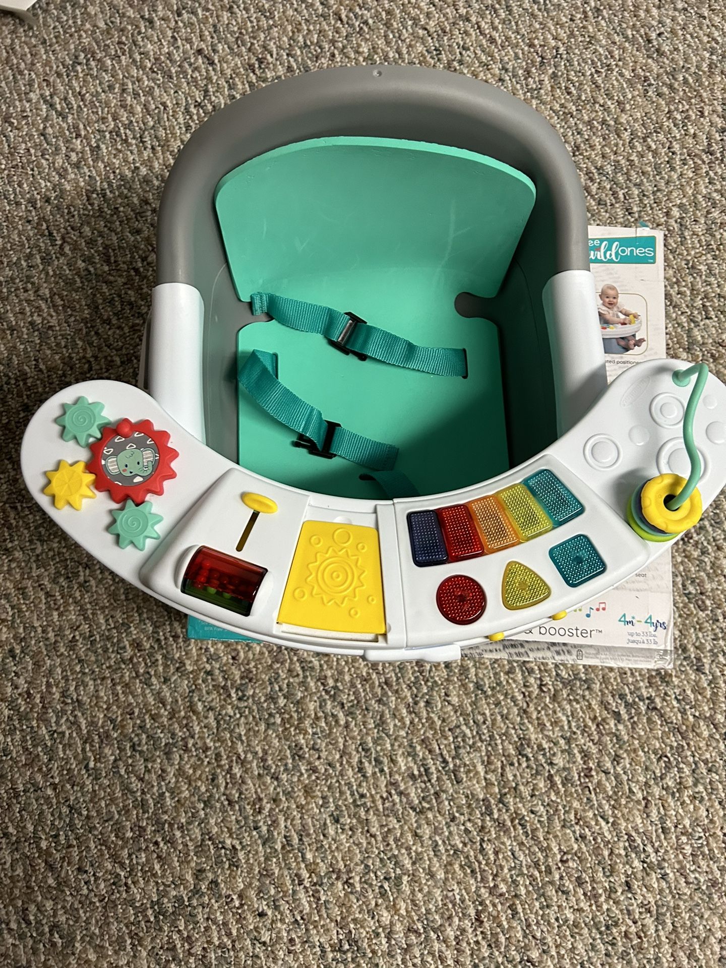 Infantino Go gaga. Music & Lights 3-in-1 Discovery Seat & Booster - Teal