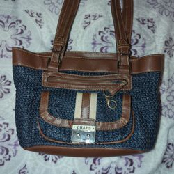 Chaps Woven Wicker Bag