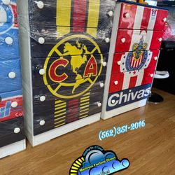 América Chivas Five Drawer Theme Chest Dresser Cajonera 