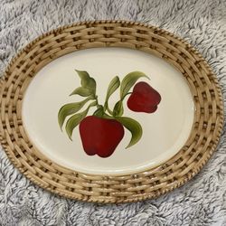 Plate With Red Peppers 