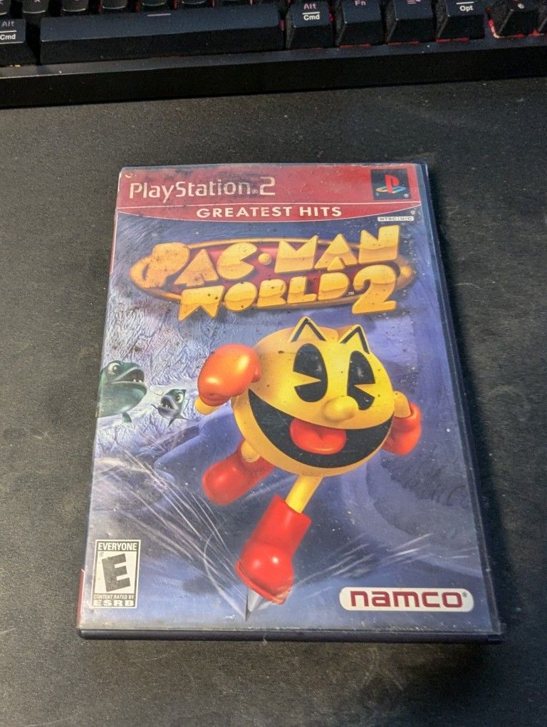 Pac-Man World 2 Greatest Hits PS2, Case, Manual, Disc Works