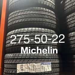 4 New P2755022 Michelin high quality tires with free mount and balance 275-50-22