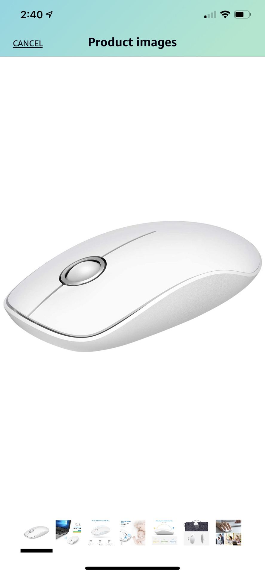 White/Silver Wireless Mouse