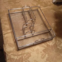 Chrome Kitchen Utensil Organizer 