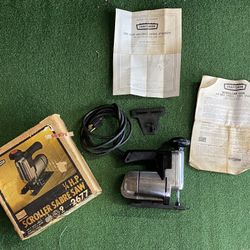 Vintage Sears Craftsman 1/4 HP Scroller Sabre Saw