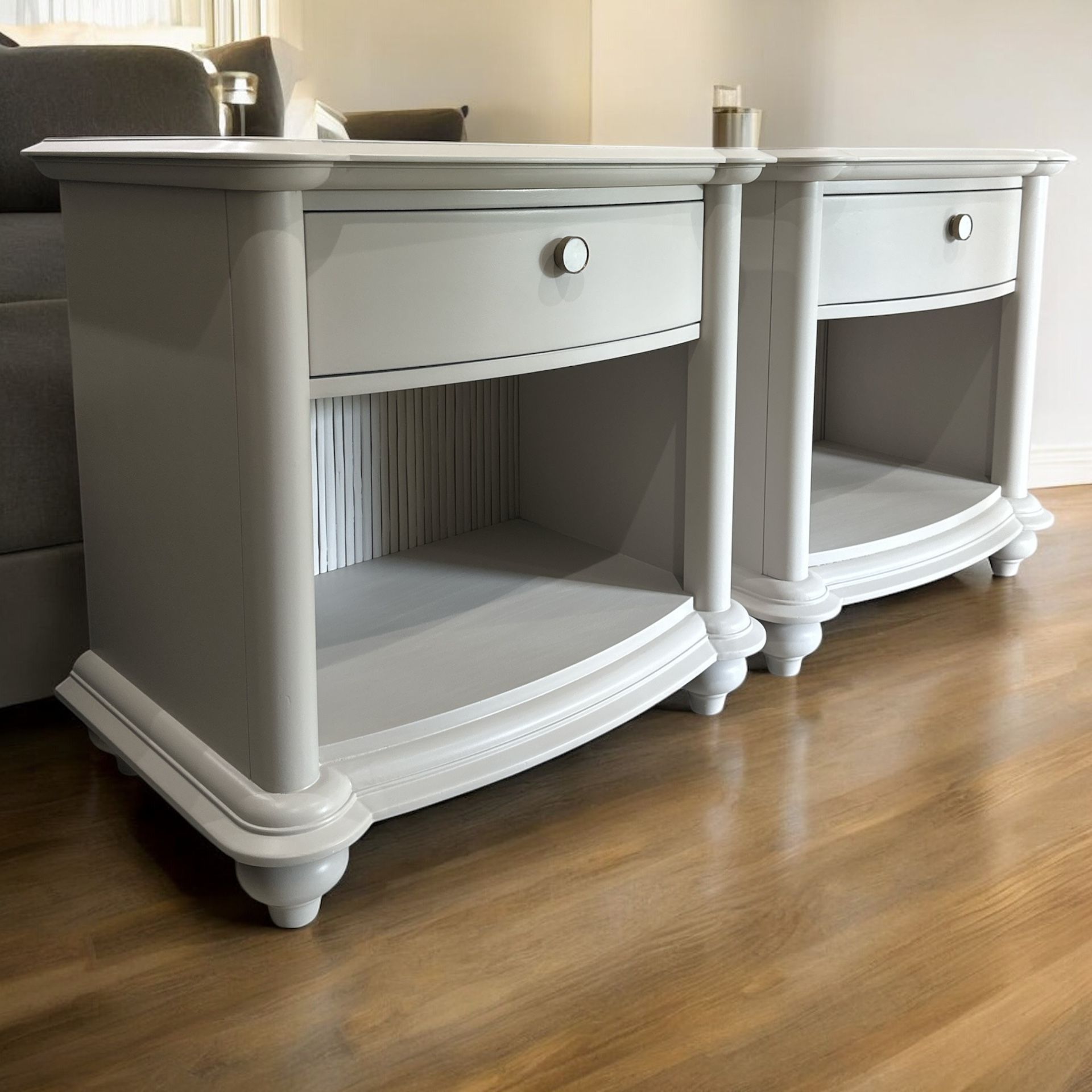 2 Large Nightstands Solid Wood