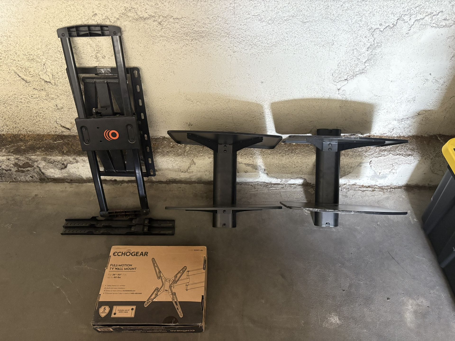 TV Wall Mounts & Floating Shelf Set – Full Motion + Heavy Duty