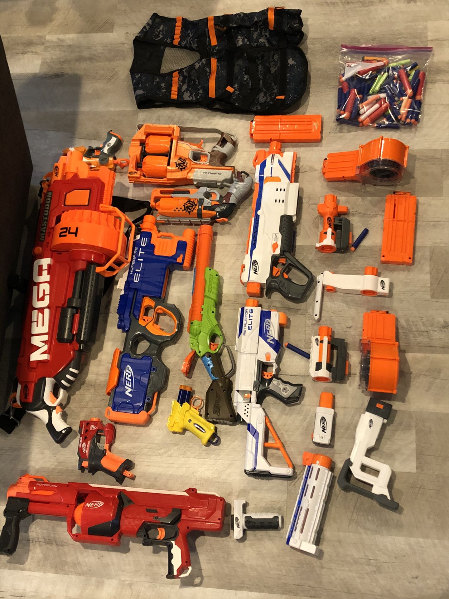 Nerf guns and accessories
