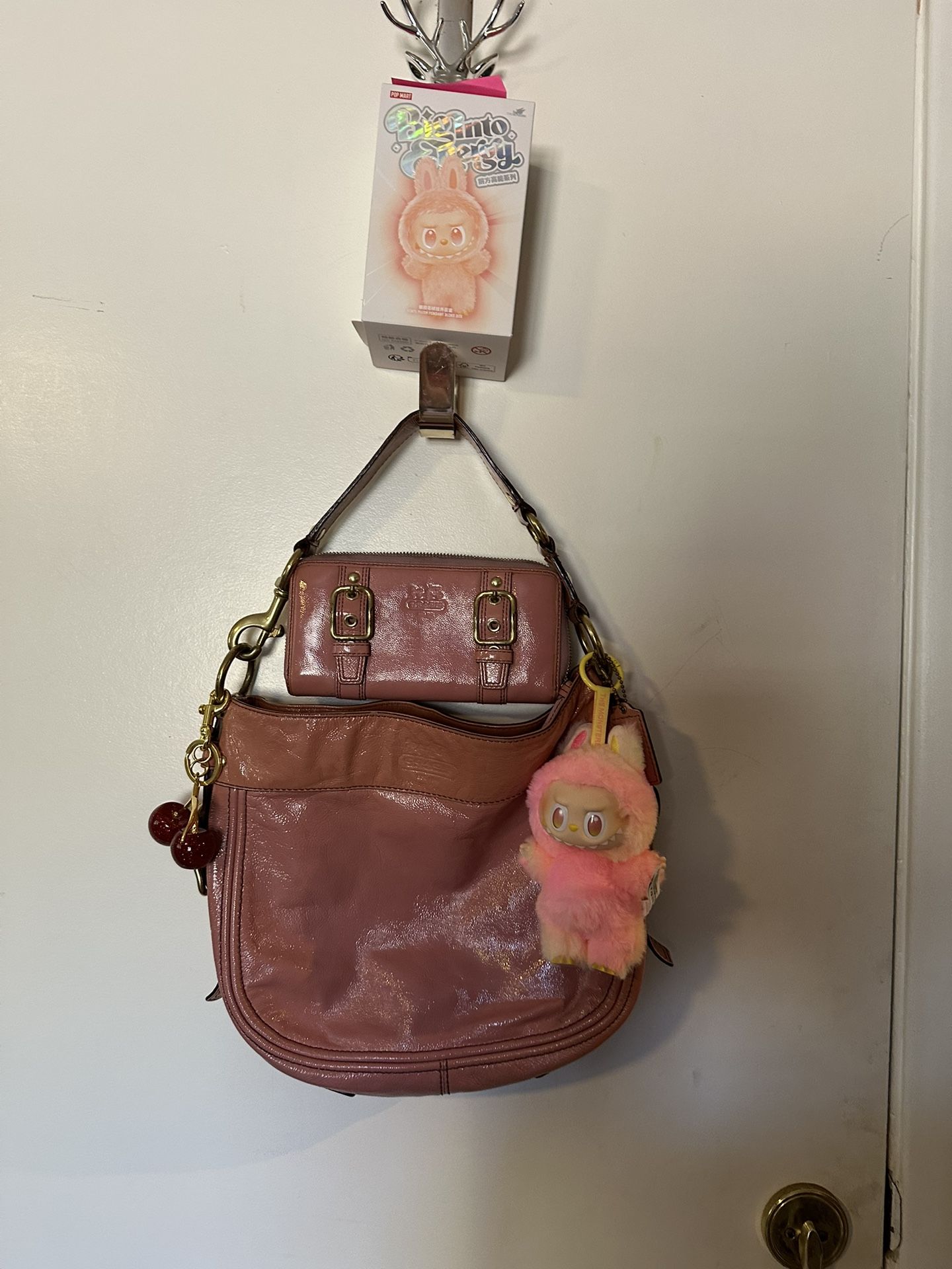 Pink Vintage y2k Coach Shoulder Bag and wallet $140