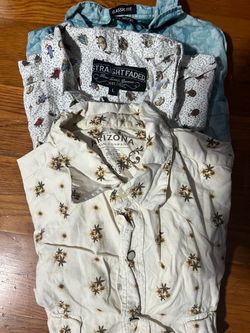 Men large shorts sleeve shirts