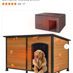 Extra Large Insulated Dog House Soft Liner Inside, Brown