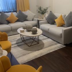 Modern Gray Sofa Set – Excellent Condition