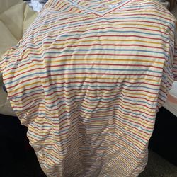 Isabel Size Small Striped Maternity Shirt