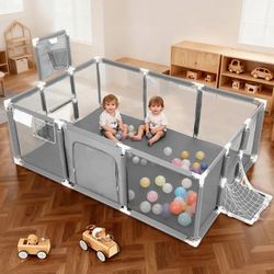 NEW- Gray Playpen