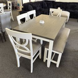 Dining Table With 4 Chairs And A Bench 