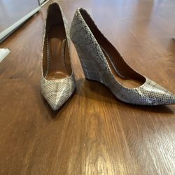 Rachel Roy Snakeskin Leather Wedge 