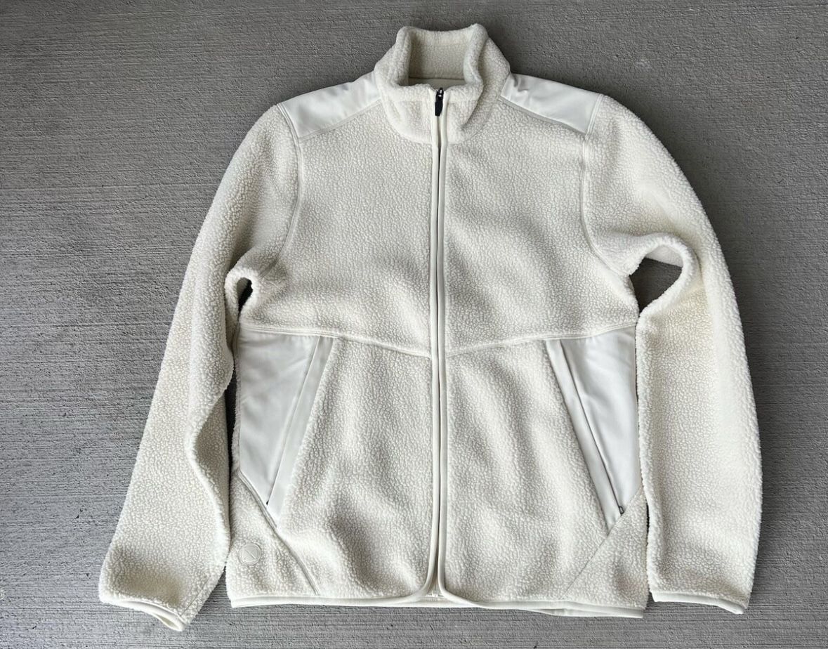 Cuts Brand! White Sherpa Full Zip Jacket