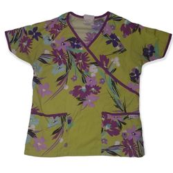 UA Scrubs Scrub Top Floral Small