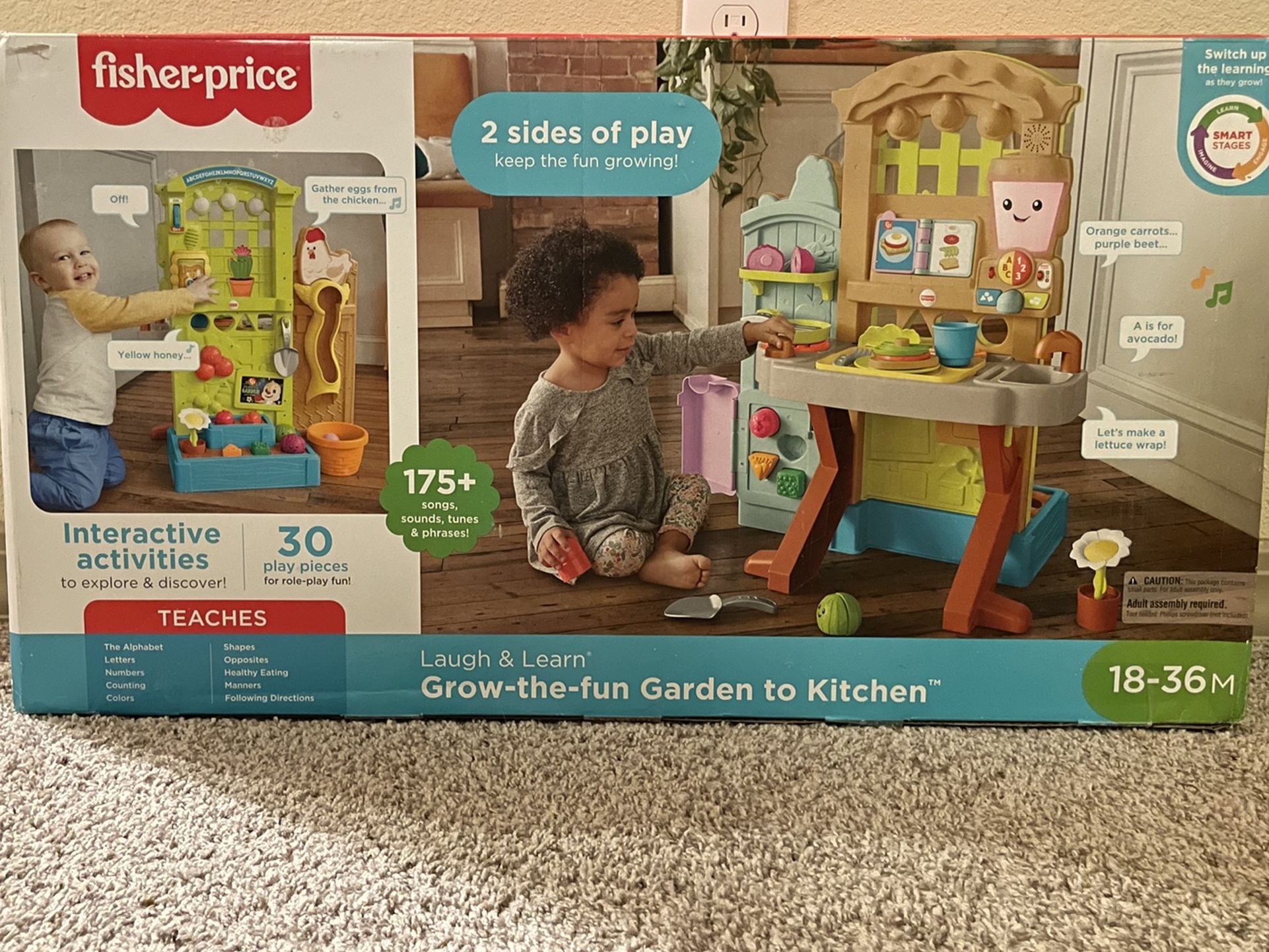 Fisher-Price Laugh And Learn Grow-The-Fun Garden To Kitchen Playset