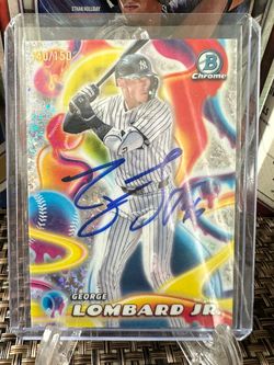 2025 bowman chrome George Lombard Jr. melt masher mini diamond auto /150