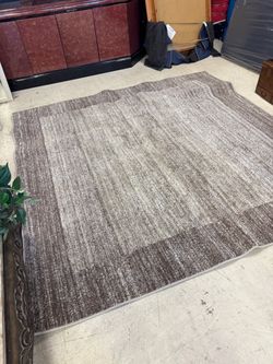 Large Brown Area Rug 10 x 7