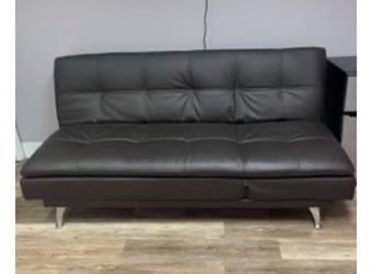 LOUNGE FOLD DOWN FUTON BLACK