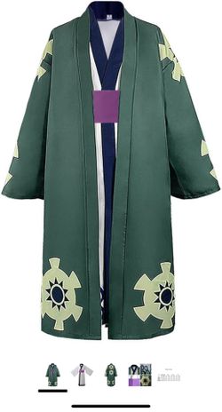 Adult Cosplay Costume Anime Wano Kimono Robe Jacket Outfit Halloween Set