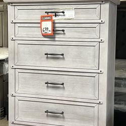 Closing out white wash chest for 699 brand new