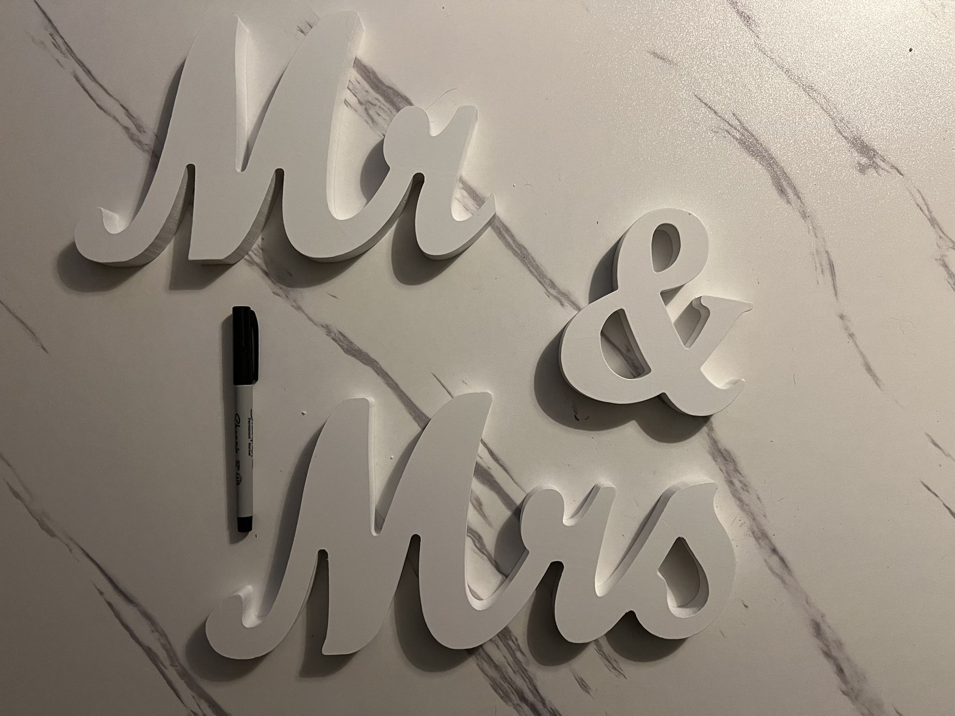 Mr And Mrs Wood Sign 